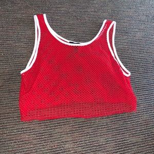 Red crop top